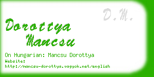 dorottya mancsu business card